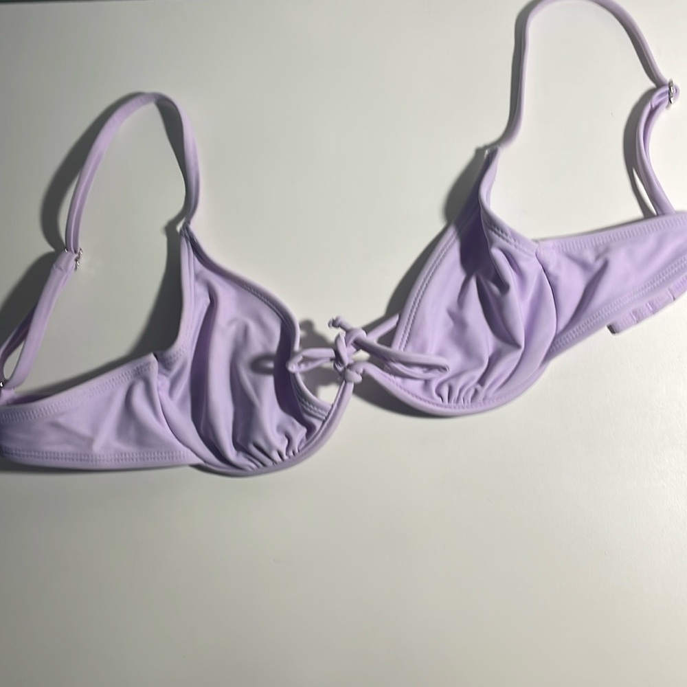 wired lavender swim suit top